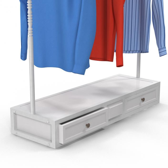 3D Iron Clothing Display Rack 4 model