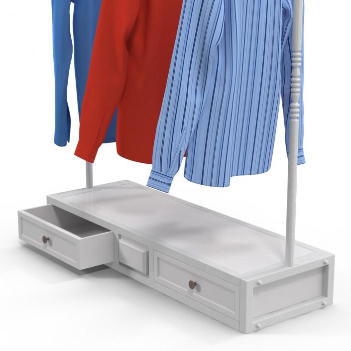 3D Iron Clothing Display Rack 4 model