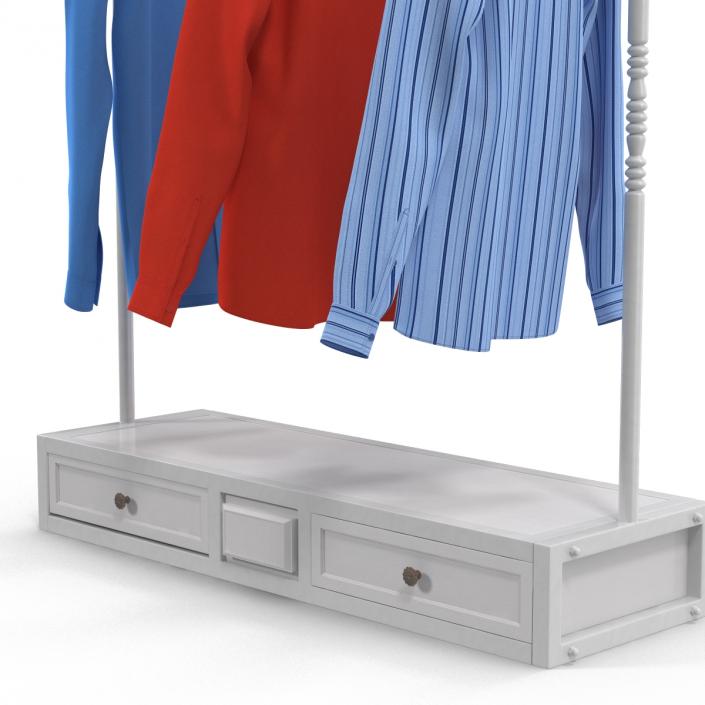 3D Iron Clothing Display Rack 4 model