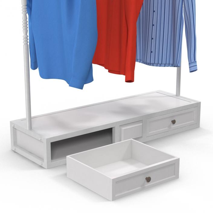 3D Iron Clothing Display Rack 4 model