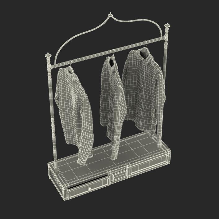 3D Iron Clothing Display Rack 4 model