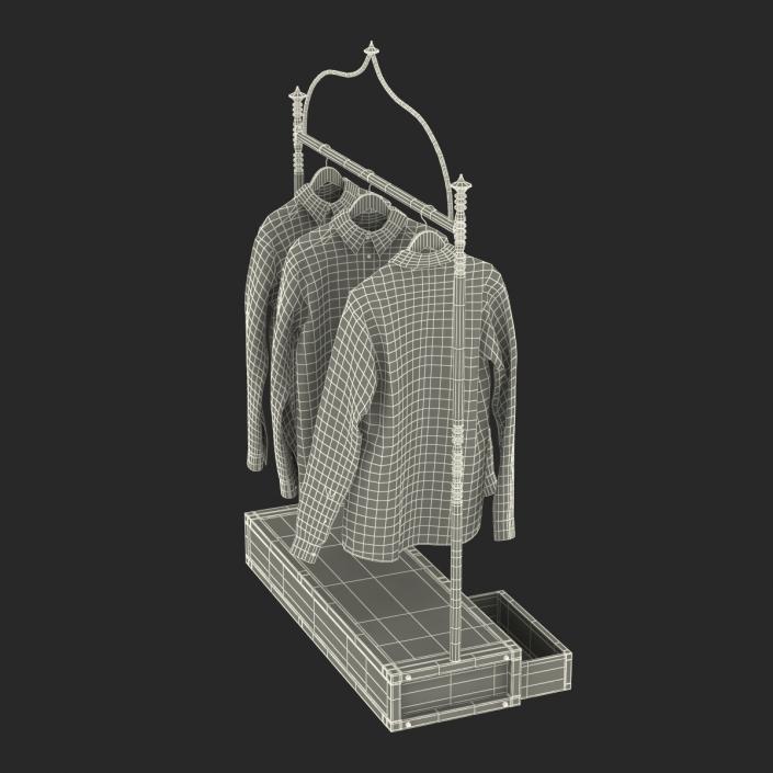 3D Iron Clothing Display Rack 4 model