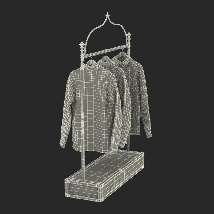 3D Iron Clothing Display Rack 4 model