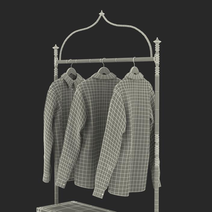 3D Iron Clothing Display Rack 4 model