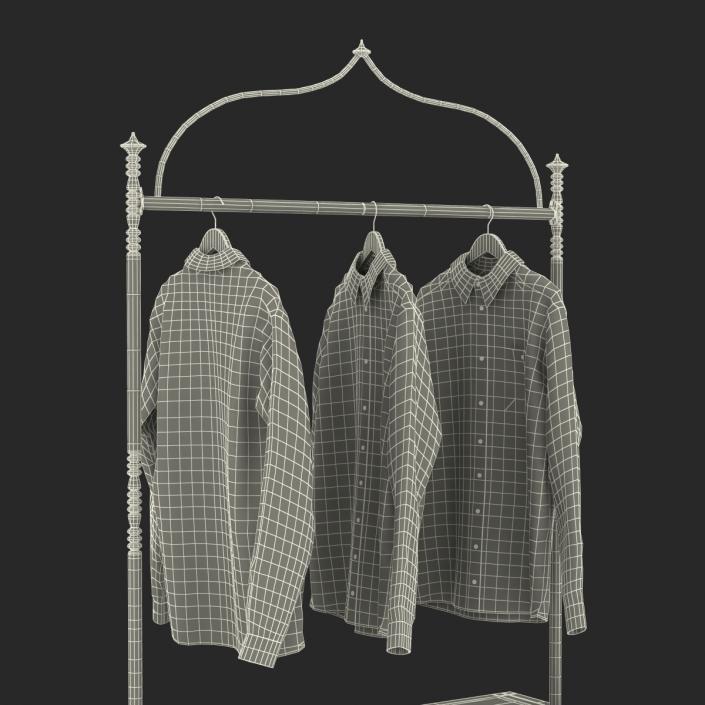 3D Iron Clothing Display Rack 4 model