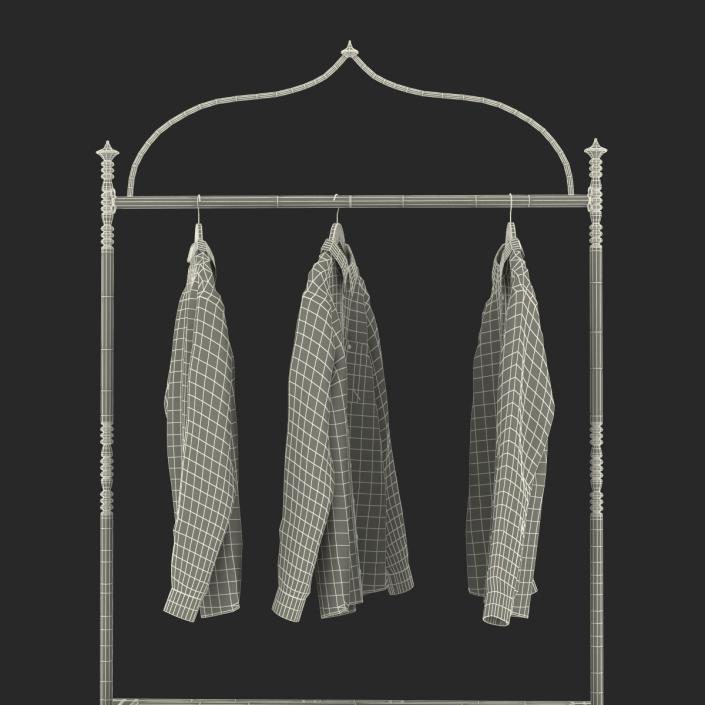 3D Iron Clothing Display Rack 4 model