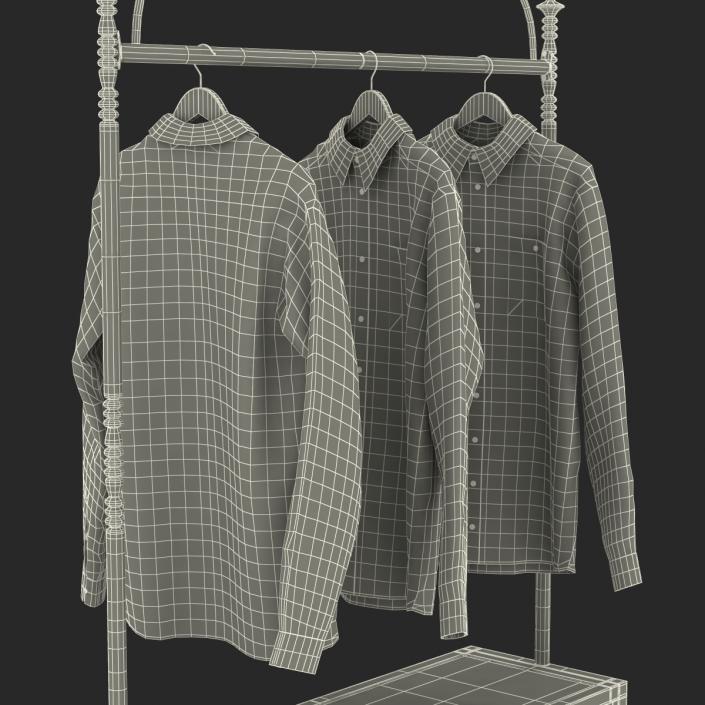 3D Iron Clothing Display Rack 4 model