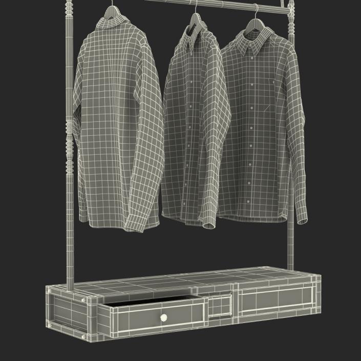 3D Iron Clothing Display Rack 4 model