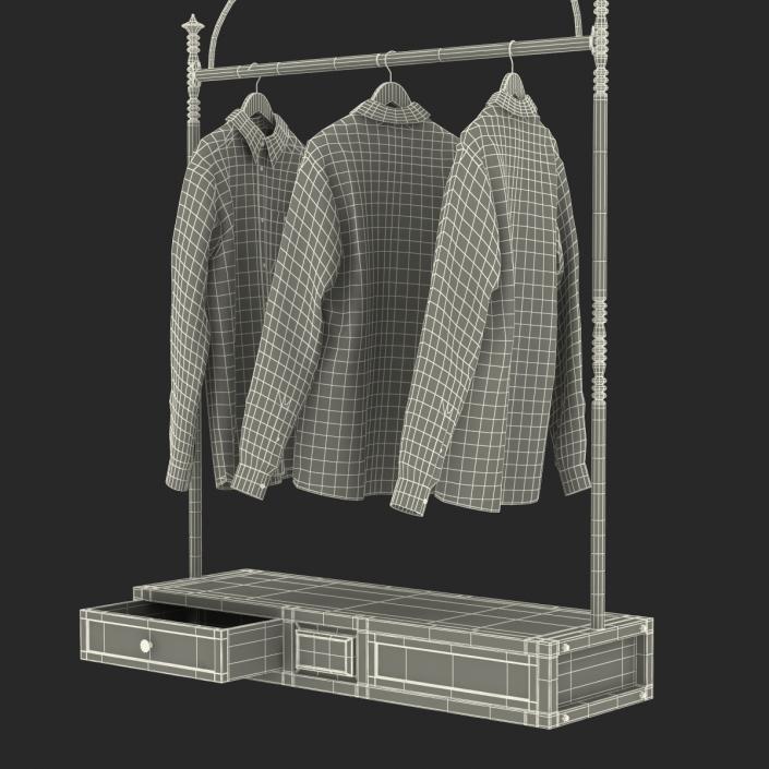 3D Iron Clothing Display Rack 4 model