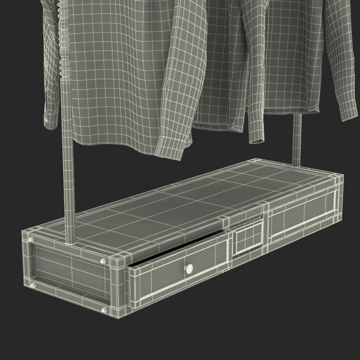 3D Iron Clothing Display Rack 4 model