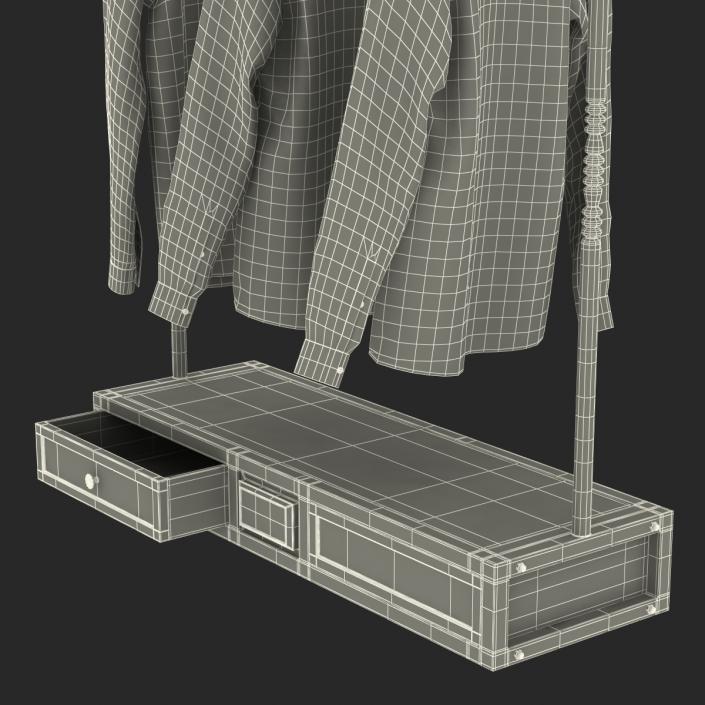 3D Iron Clothing Display Rack 4 model