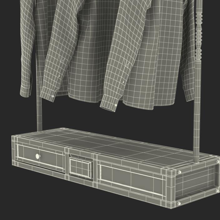 3D Iron Clothing Display Rack 4 model