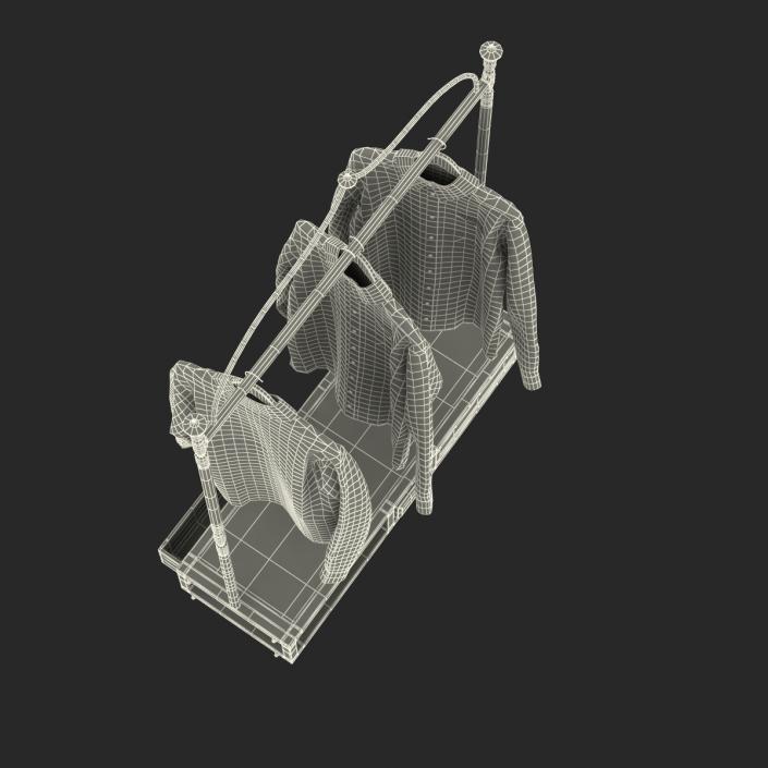 3D Iron Clothing Display Rack 4 model