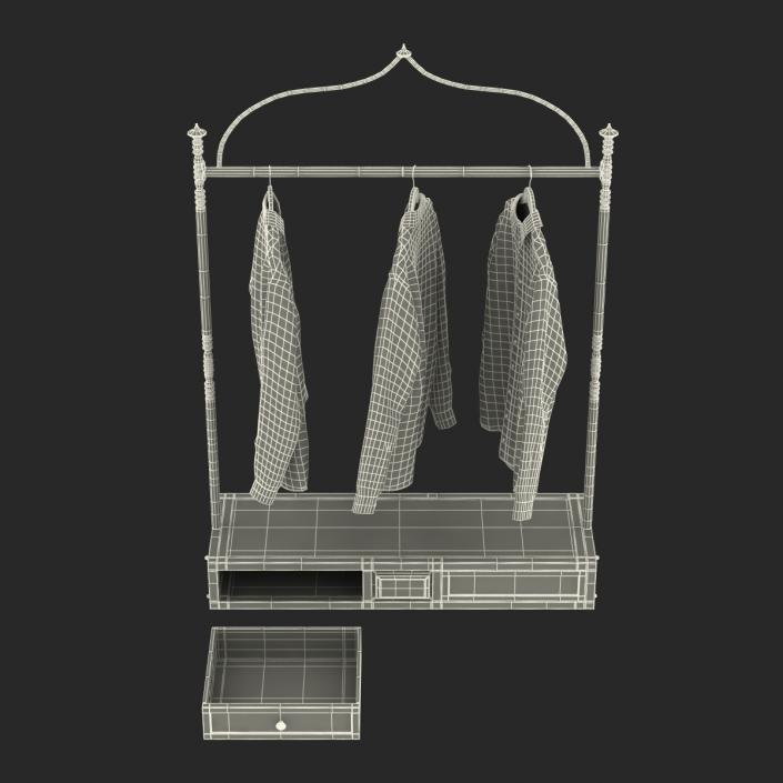 3D Iron Clothing Display Rack 4 model