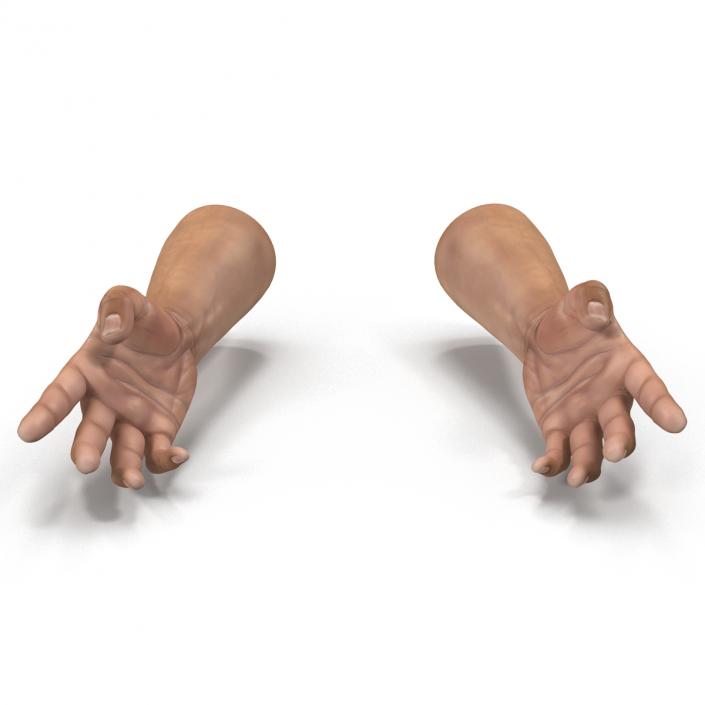 3D Man Hands Rigged