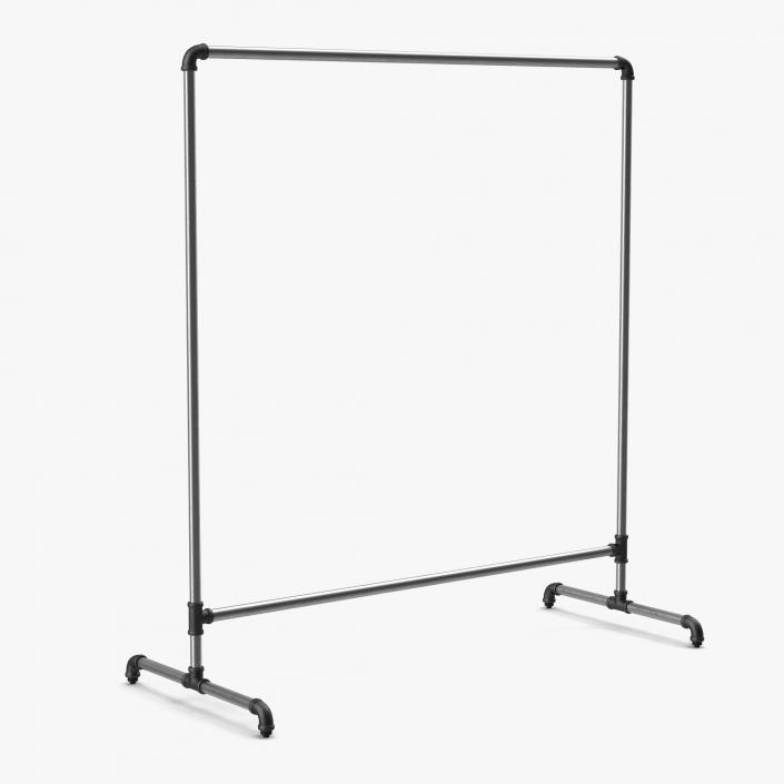 3D model Iron Clothing Rack 2