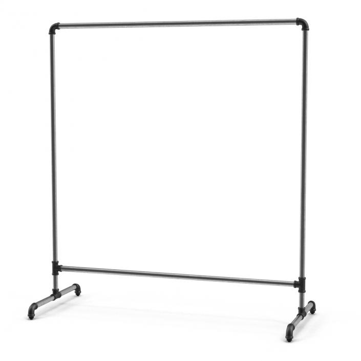 3D model Iron Clothing Rack 2