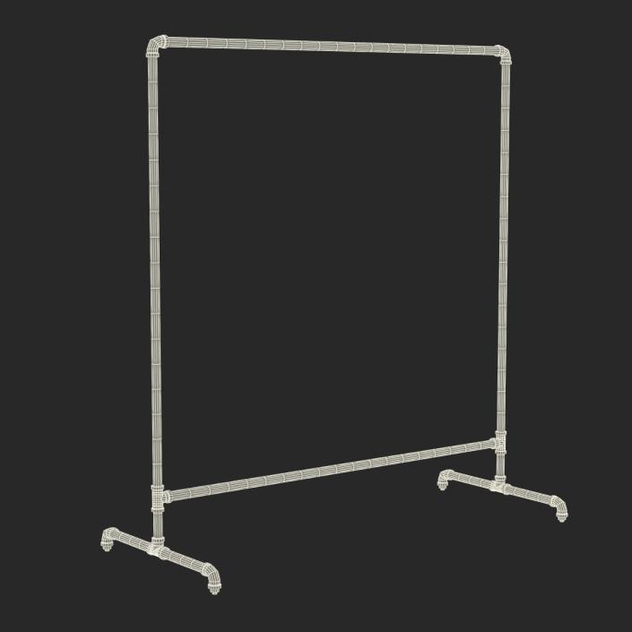 3D model Iron Clothing Rack 2