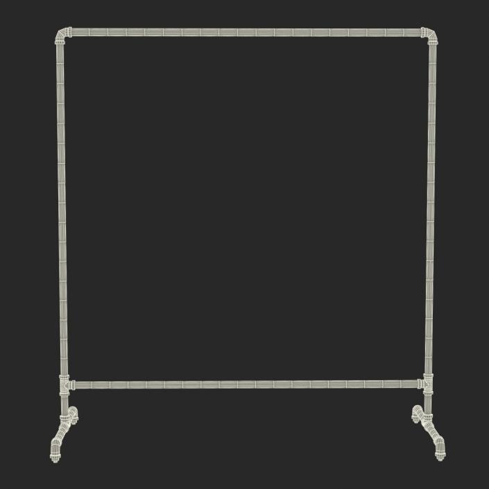 3D model Iron Clothing Rack 2