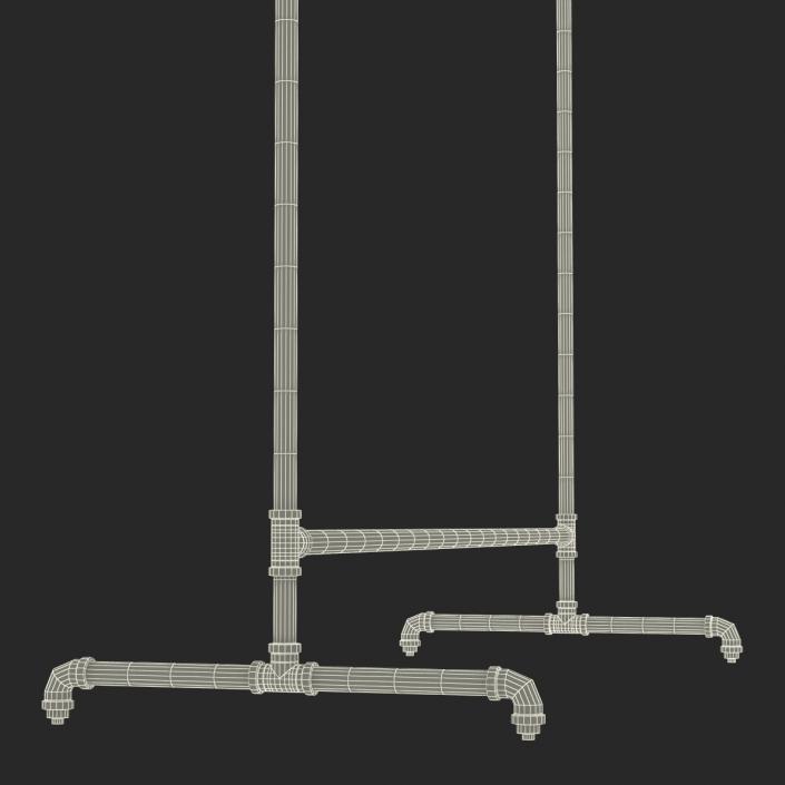 3D model Iron Clothing Rack 2