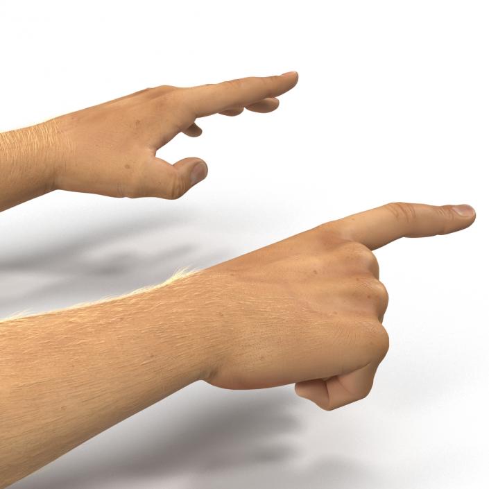 Man Hands 2 with Fur Rigged 3D