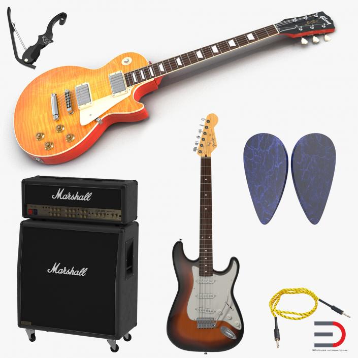 Guitar Equipment Collection 3D