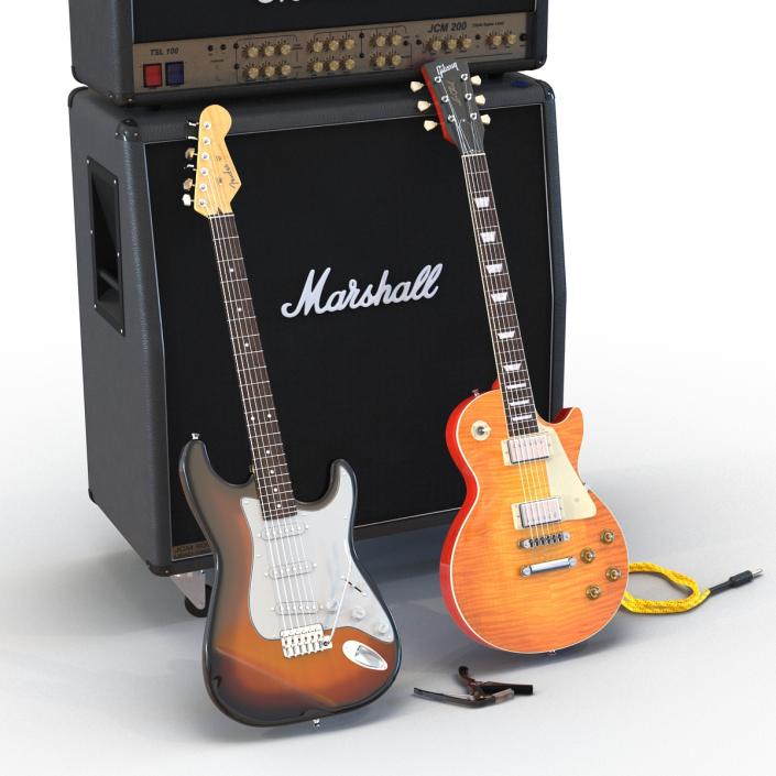 Guitar Equipment Collection 3D