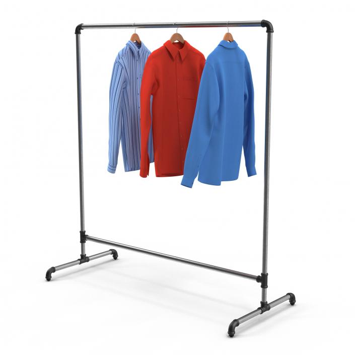 3D model Iron Clothing Rack 5