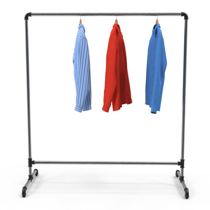 3D model Iron Clothing Rack 5