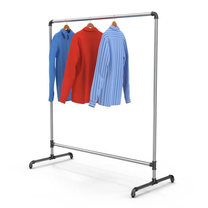 3D model Iron Clothing Rack 5