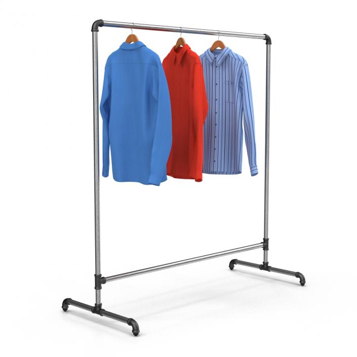 3D model Iron Clothing Rack 5