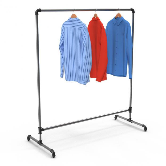 3D model Iron Clothing Rack 5