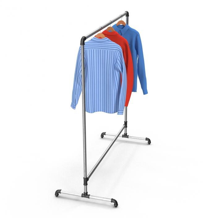 3D model Iron Clothing Rack 5