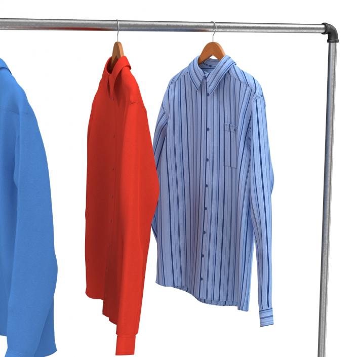 3D model Iron Clothing Rack 5