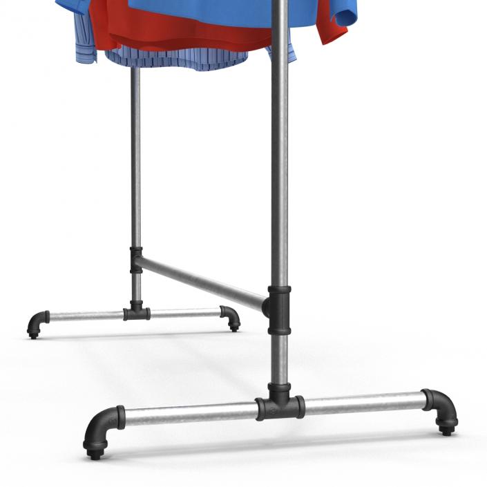 3D model Iron Clothing Rack 5