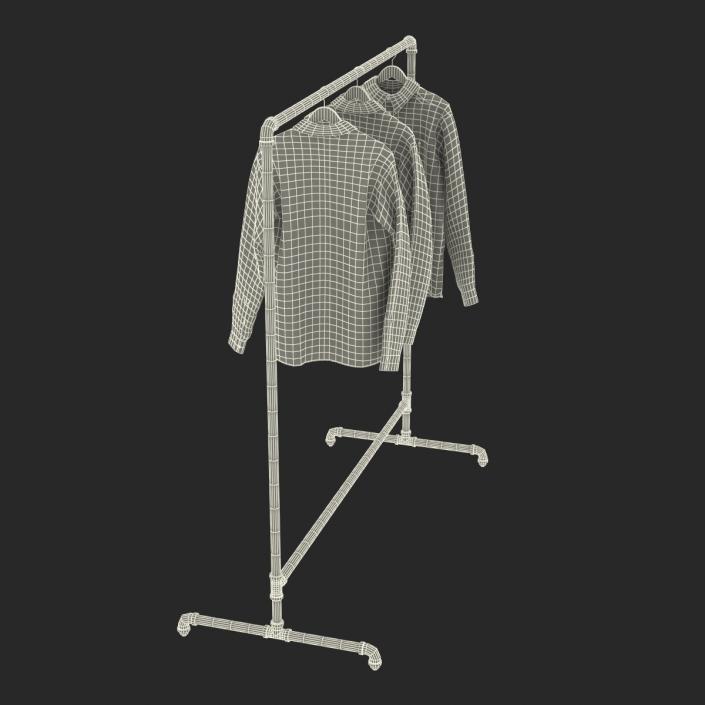 3D model Iron Clothing Rack 5