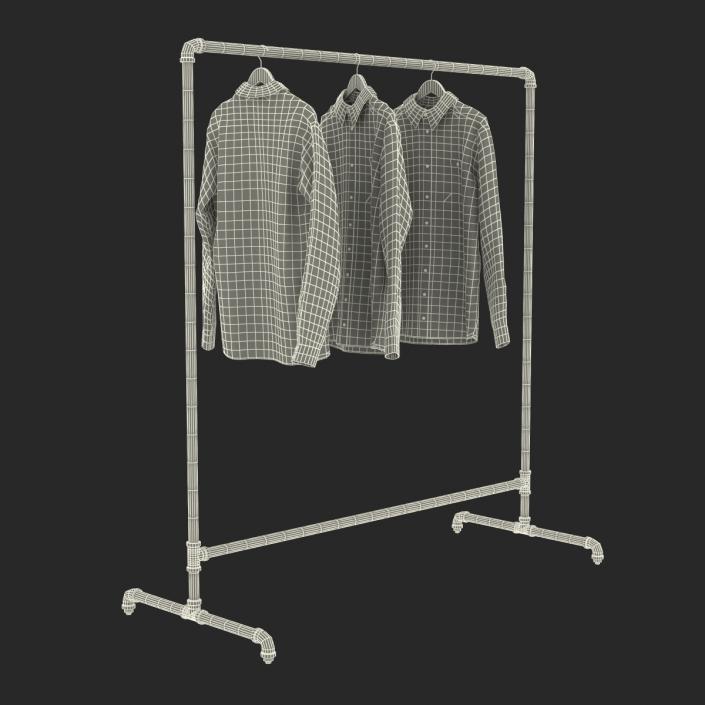 3D model Iron Clothing Rack 5