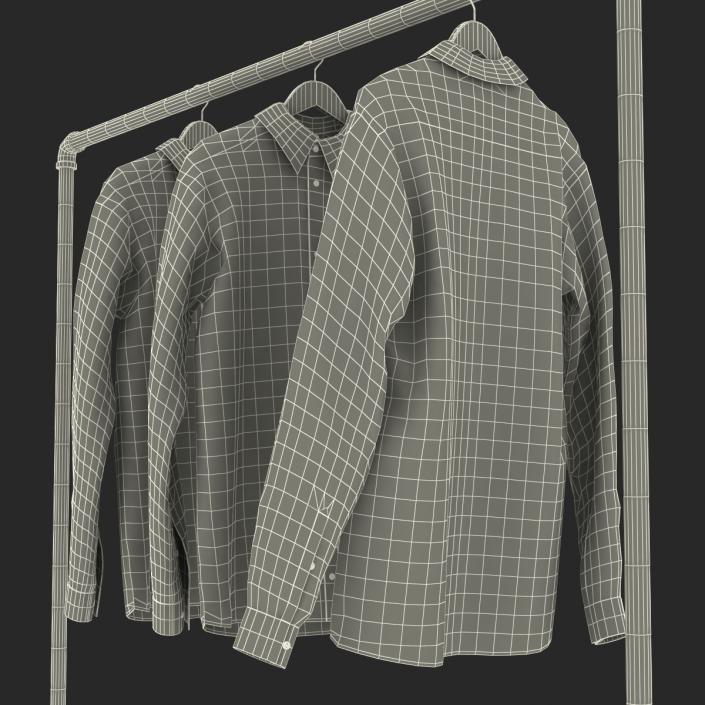 3D model Iron Clothing Rack 5