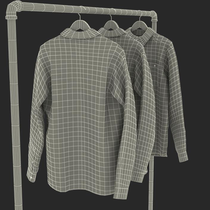 3D model Iron Clothing Rack 5