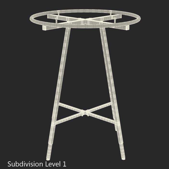 Round Clothing Rack 3D model