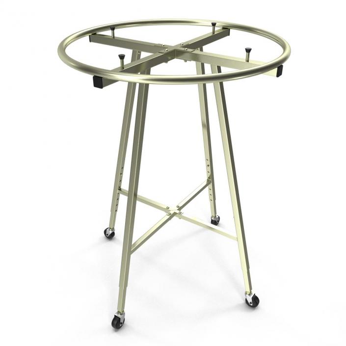 3D Round Clothing Rack with Wheels