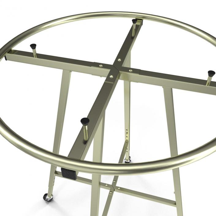 3D Round Clothing Rack with Wheels