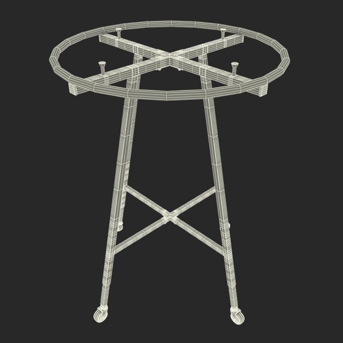 3D Round Clothing Rack with Wheels