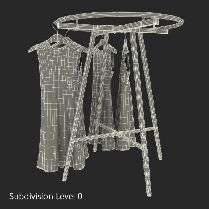 3D Round Clothing Rack 3