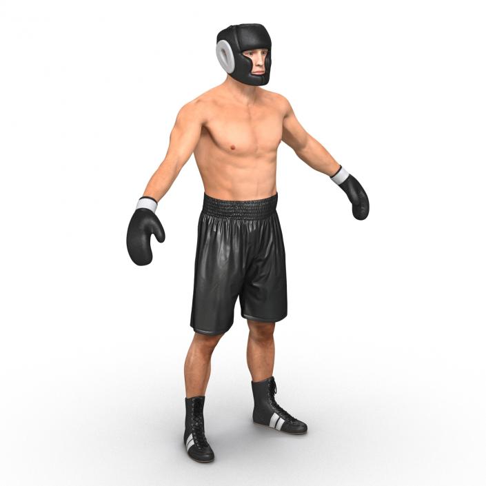 Adult Boxer Man Rigged 3D