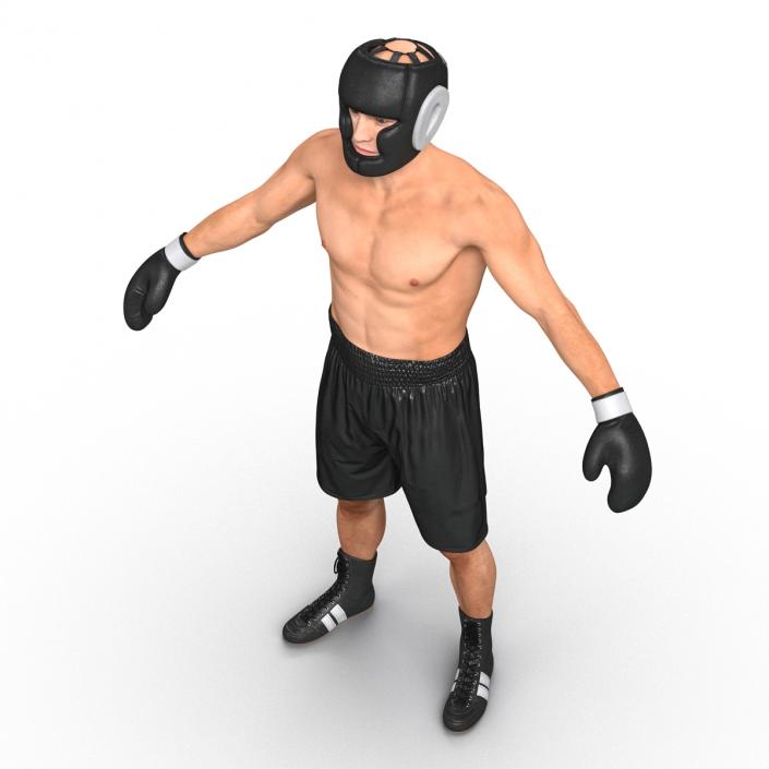 Adult Boxer Man Rigged 3D