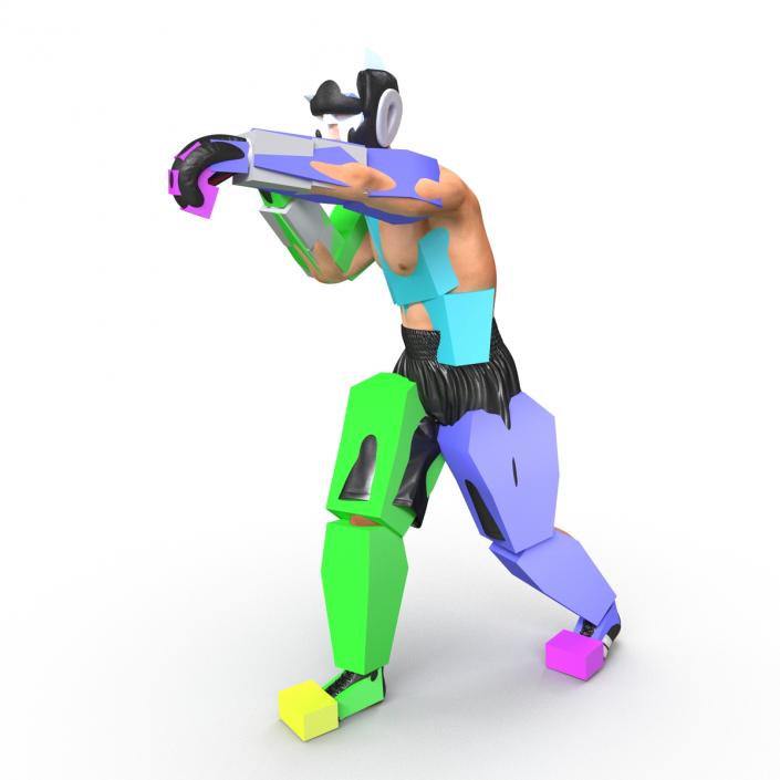 Adult Boxer Man Rigged 3D