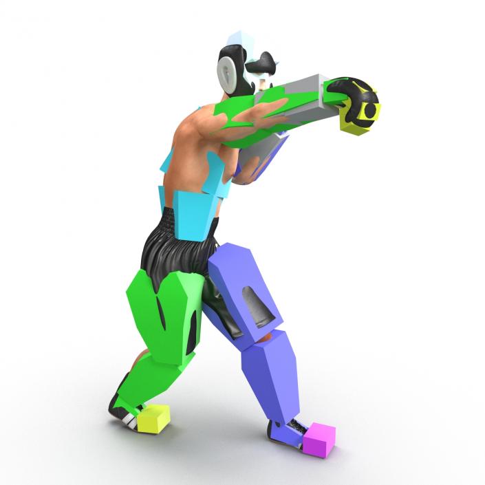 Adult Boxer Man Rigged 3D