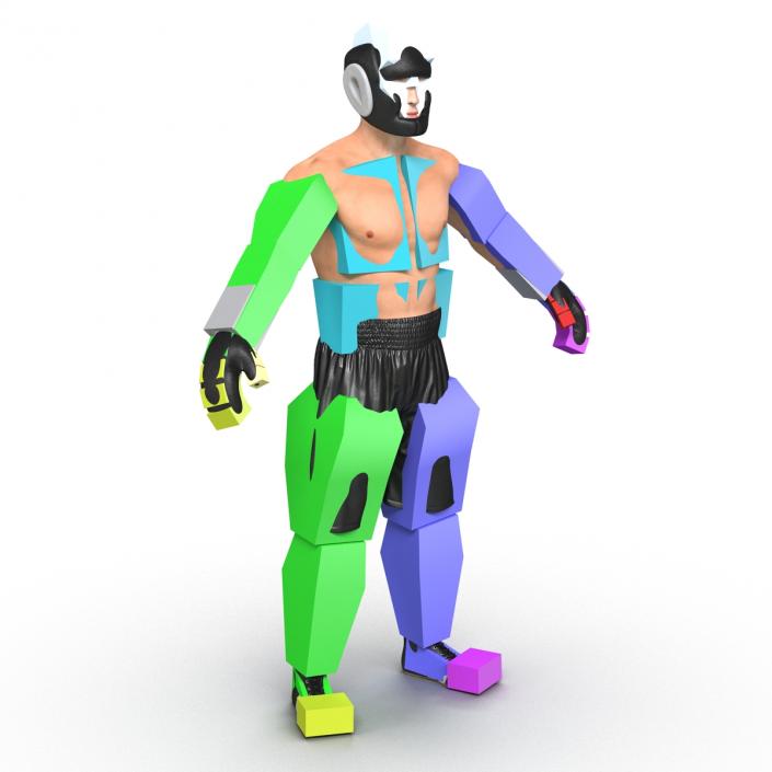 Adult Boxer Man Rigged 3D