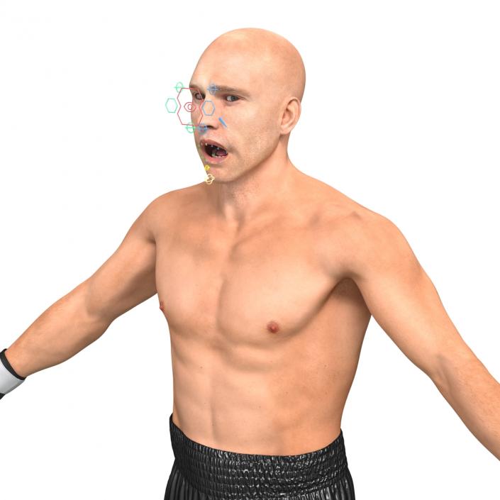 Adult Boxer Man Rigged 3D